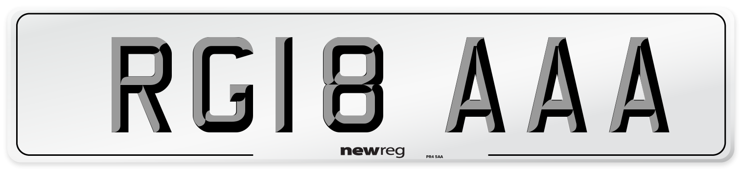 RG18 AAA Number Plate from New Reg
